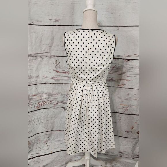 Boden Polka Dot Fit and Flare Dress Size  4 Petite - Picture 3 of 6